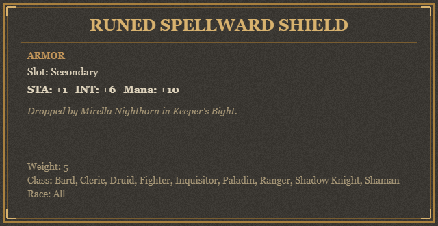 Runed Spellward Shield