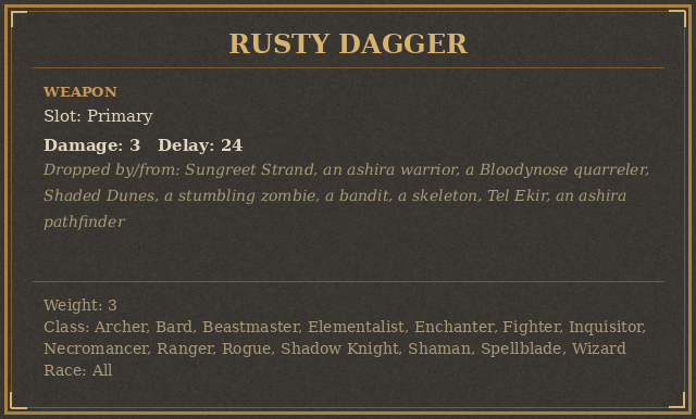 Rusty Dagger