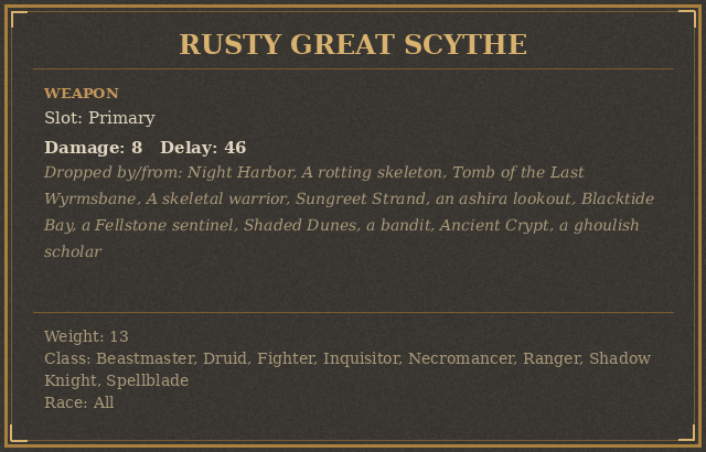 Rusty Great Scythe
