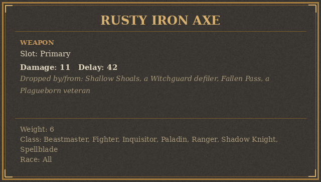 Rusty Iron Axe