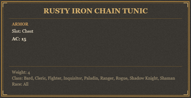 Rusty Iron Chain Tunic