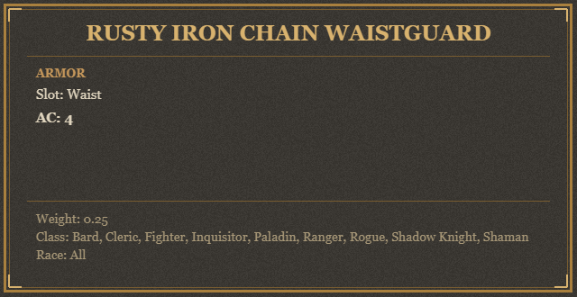 Rusty Iron Chain Waistguard