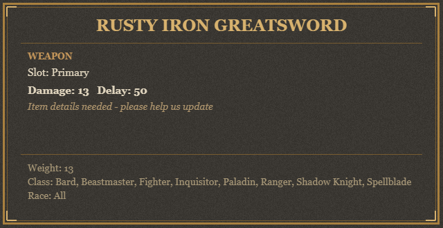 Rusty Iron Greatsword
