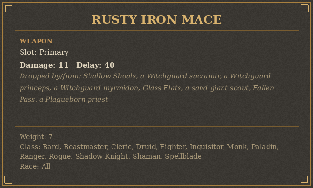Rusty Iron Mace
