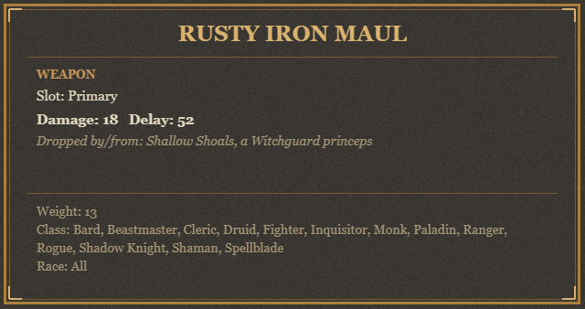 Rusty Iron Maul