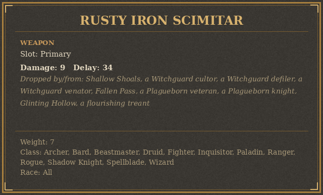 Rusty Iron Scimitar
