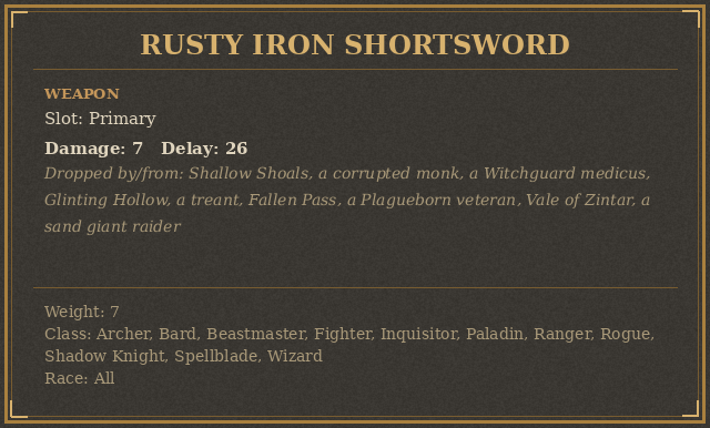 Rusty Iron Shortsword