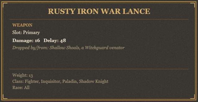 Rusty Iron War Lance