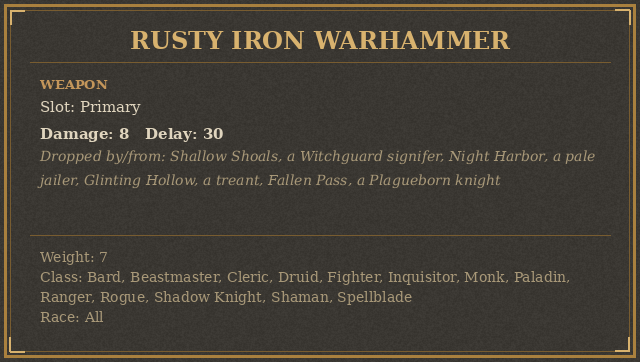 Rusty Iron Warhammer