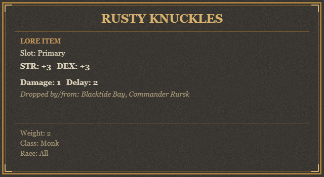 Rusty Knuckles