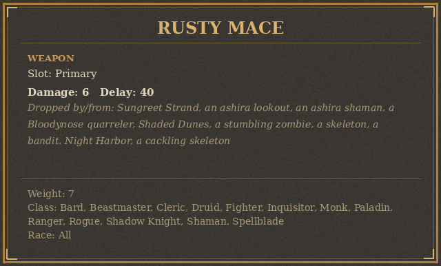 Rusty Mace