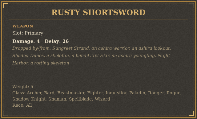 Rusty Shortsword