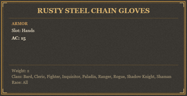 Rusty Steel Chain Gloves