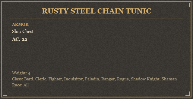 Rusty Steel Chain Tunic