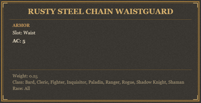 Rusty Steel Chain Waistguard