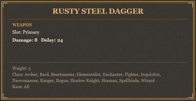 Rusty Steel Dagger