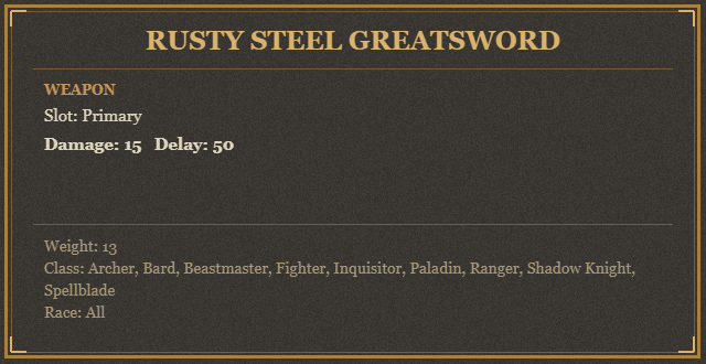 Rusty Steel Greatsword