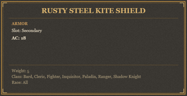 Rusty Steel Kite Shield