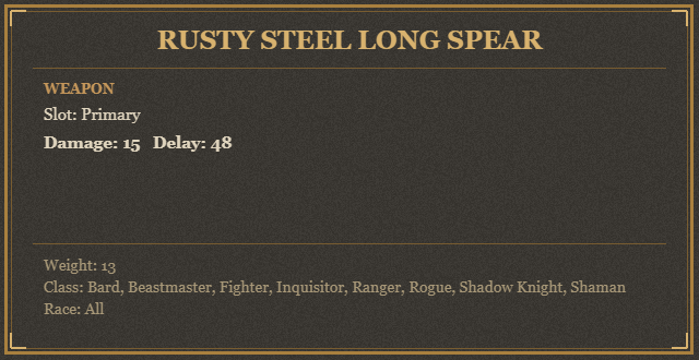 Rusty Steel Long Spear