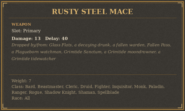 Rusty Steel Mace