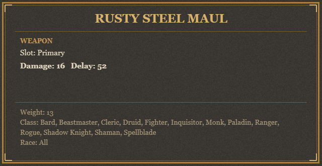Rusty Steel Maul