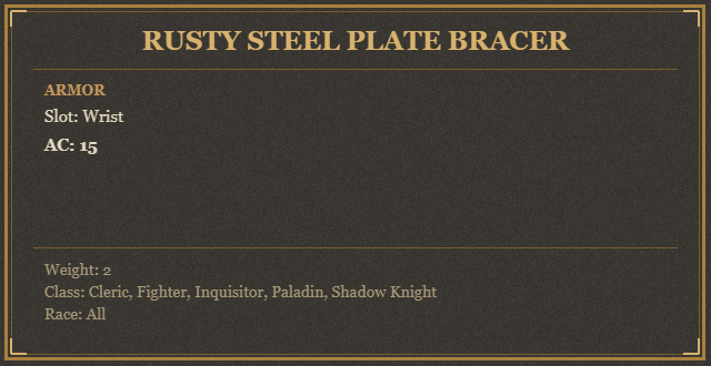 Rusty Steel Plate Bracer