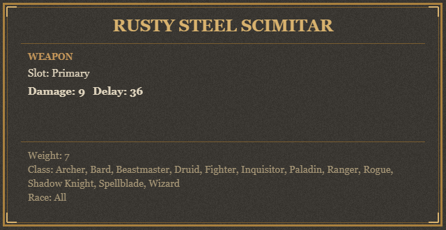 Rusty Steel Scimitar