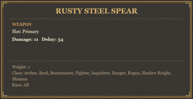 Rusty Steel Spear