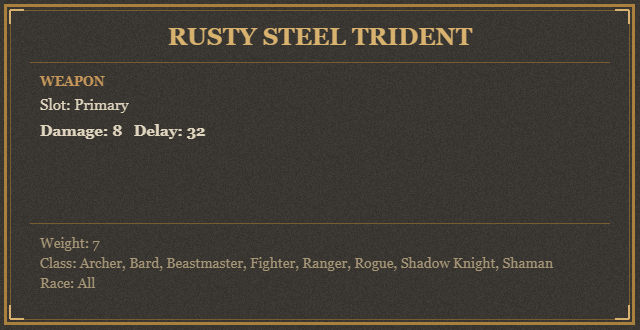Rusty Steel Trident