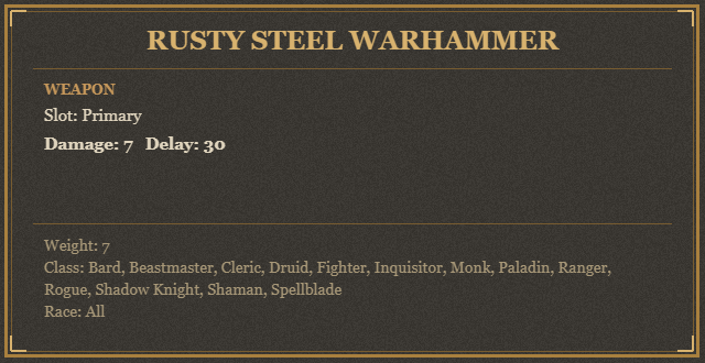 Rusty Steel Warhammer