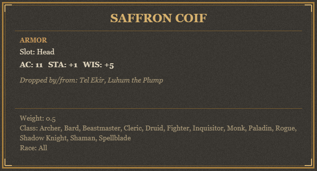 Saffron Coif