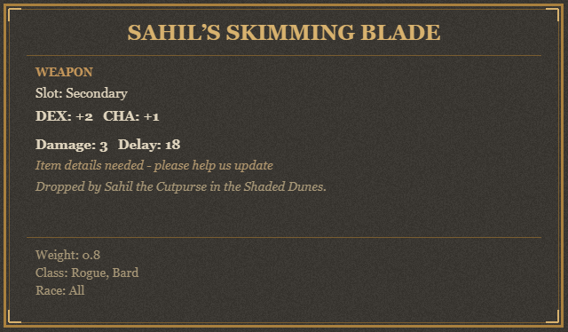 Sahil’s Skimming Blade