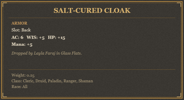 Salt-cured Cloak