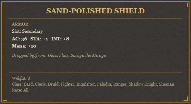 Sand-Polished Shield