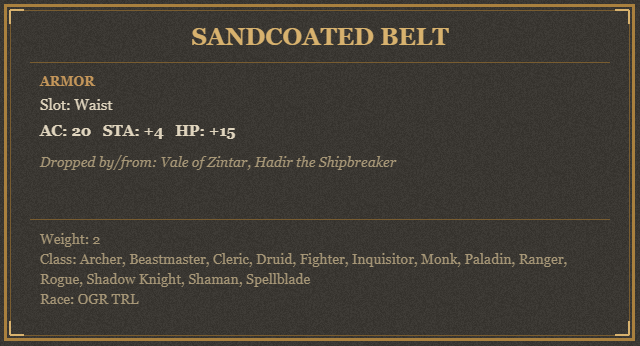 Sandcoated Belt