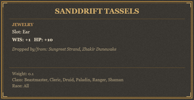 Sanddrift Tassels