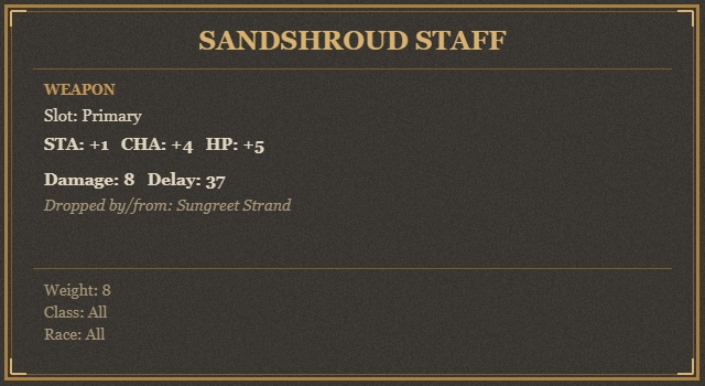 Sandshroud Staff