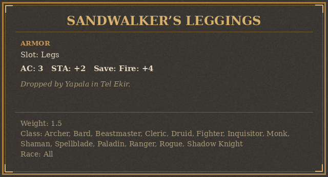 Sandwalker’s Leggings