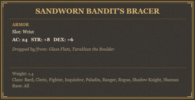 Sandworn Bandit’s Bracer