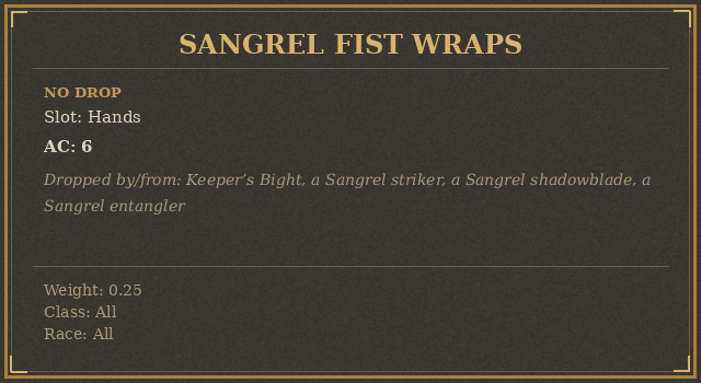 Sangrel Fist Wraps