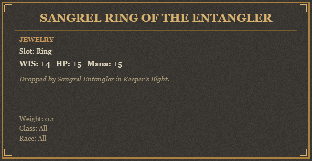 Sangrel Ring of the Entangler