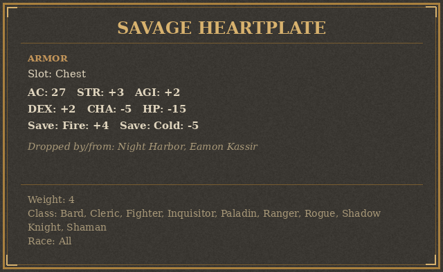 Savage Heartplate