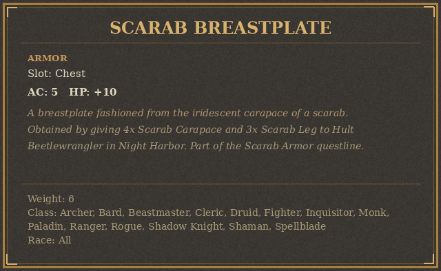 Scarab Breastplate