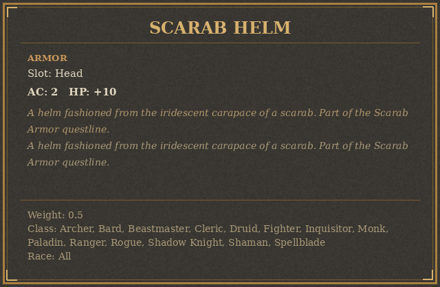 Scarab Helm