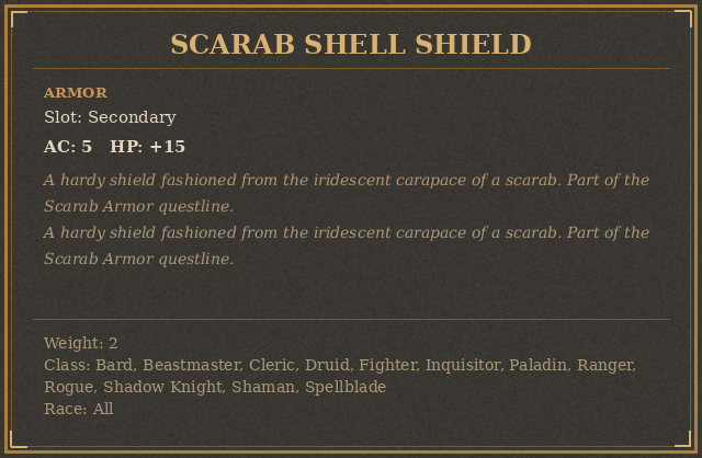 Scarab Shell Shield