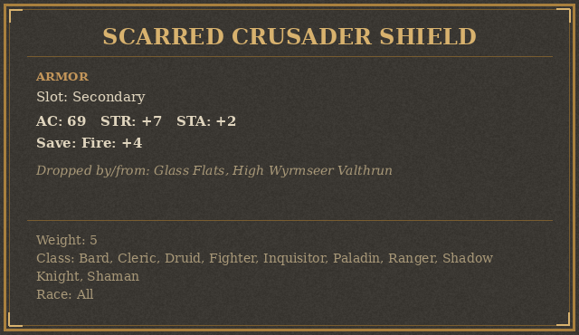 Scarred Crusader Shield