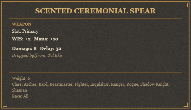 Scented Ceremonial Spear