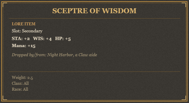 Sceptre of Wisdom