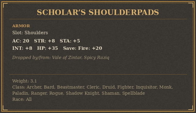 Scholar’s Shoulderpads