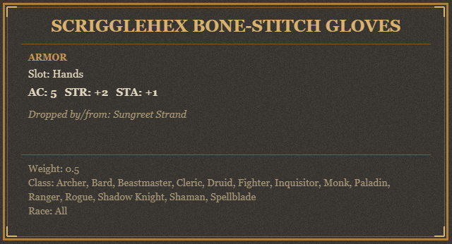 Scrigglehex Bone-Stitch Gloves